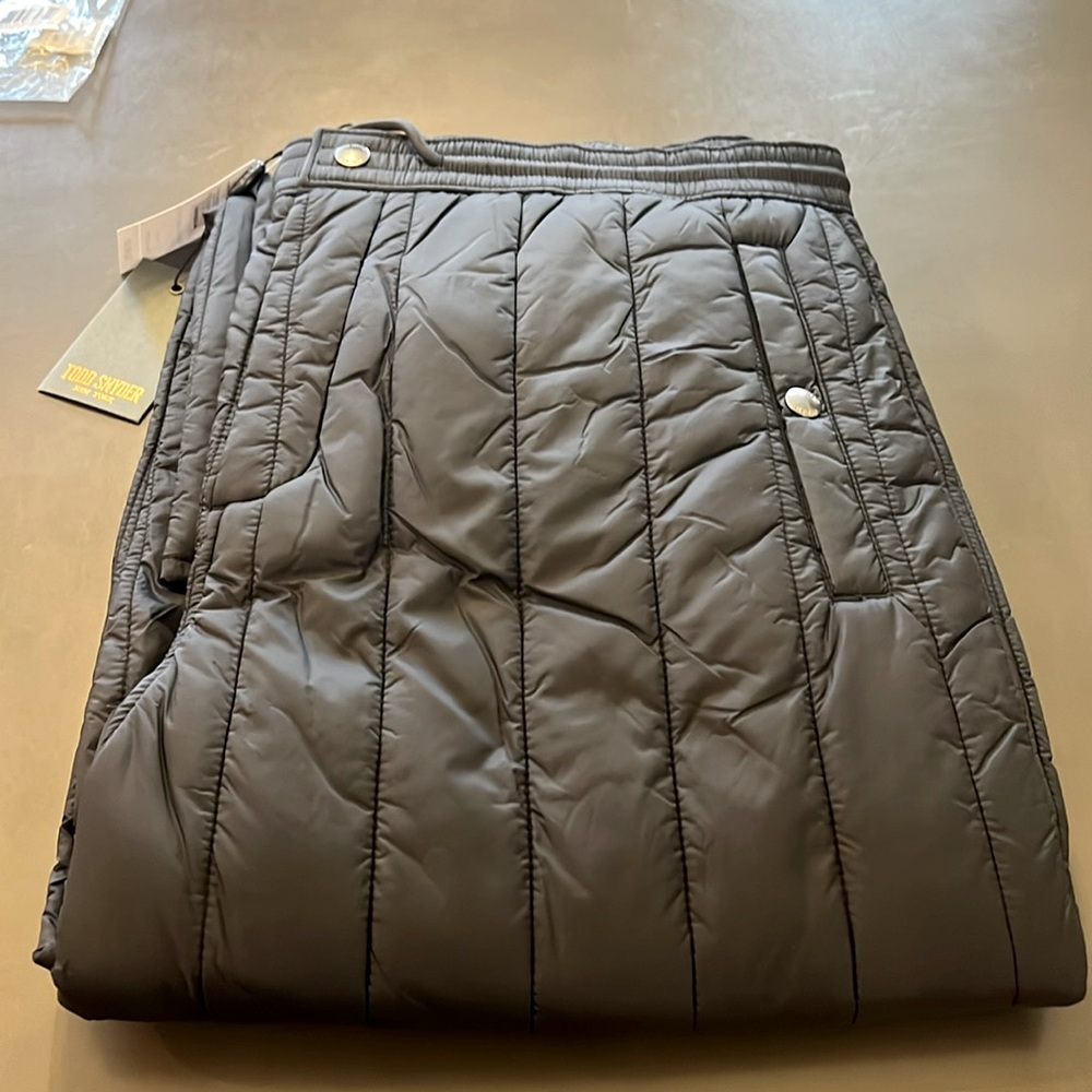 NWT Todd Snyder quilted liner pants - Black size XL
